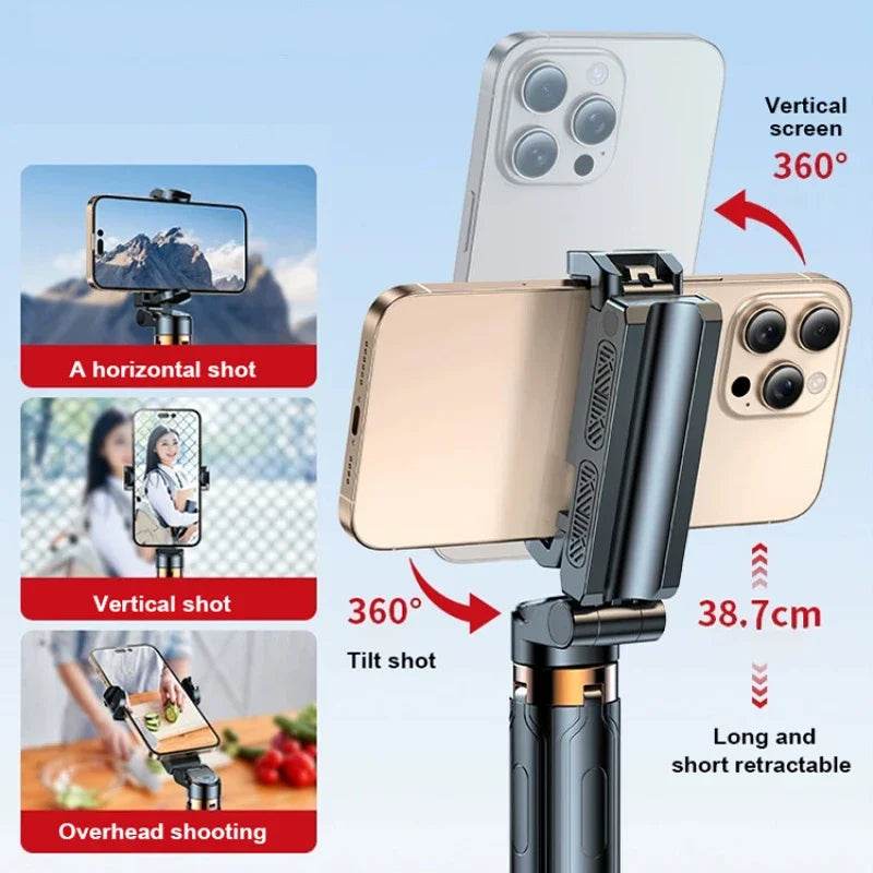 Super Mini Selfie Stick Bluetooth Remote Phone Holder Aid