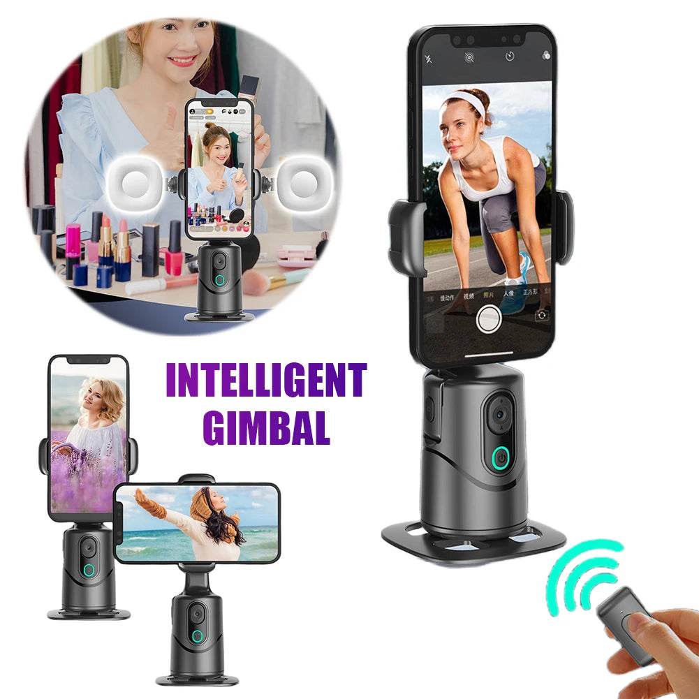 Auto Face Tracking Tripod with Gesture Control for Tiktok