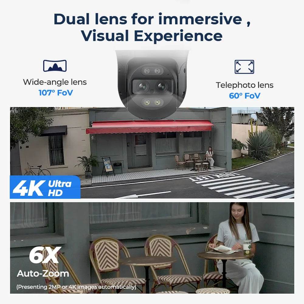 Reolink TrackMix Series Poe & WiFi Camera 4K Auto Tracking