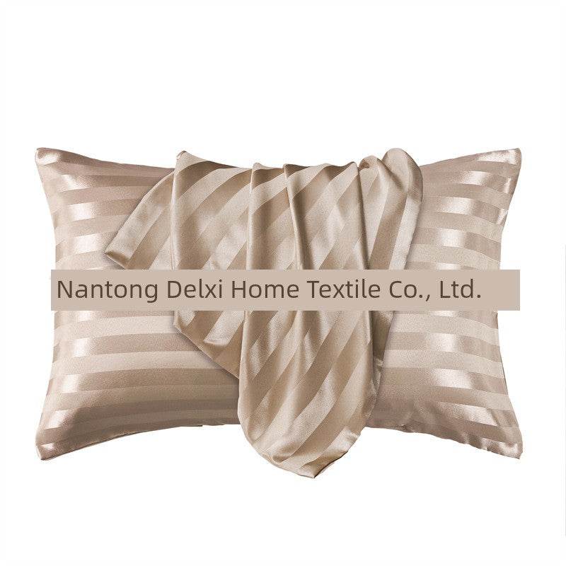 Cross-Border Foreign Trade Pure Color Silk Pillowcase Set