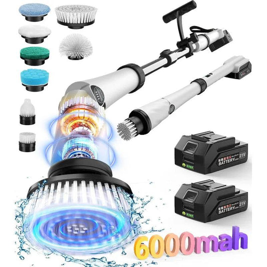 6000mAh Battery Spin Scrubber with 5inch Large Brush