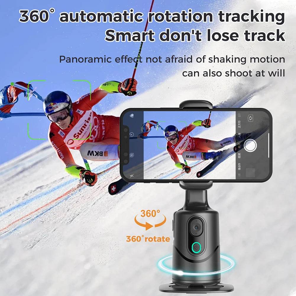 Auto Face Tracking Tripod with Gesture Control for Tiktok