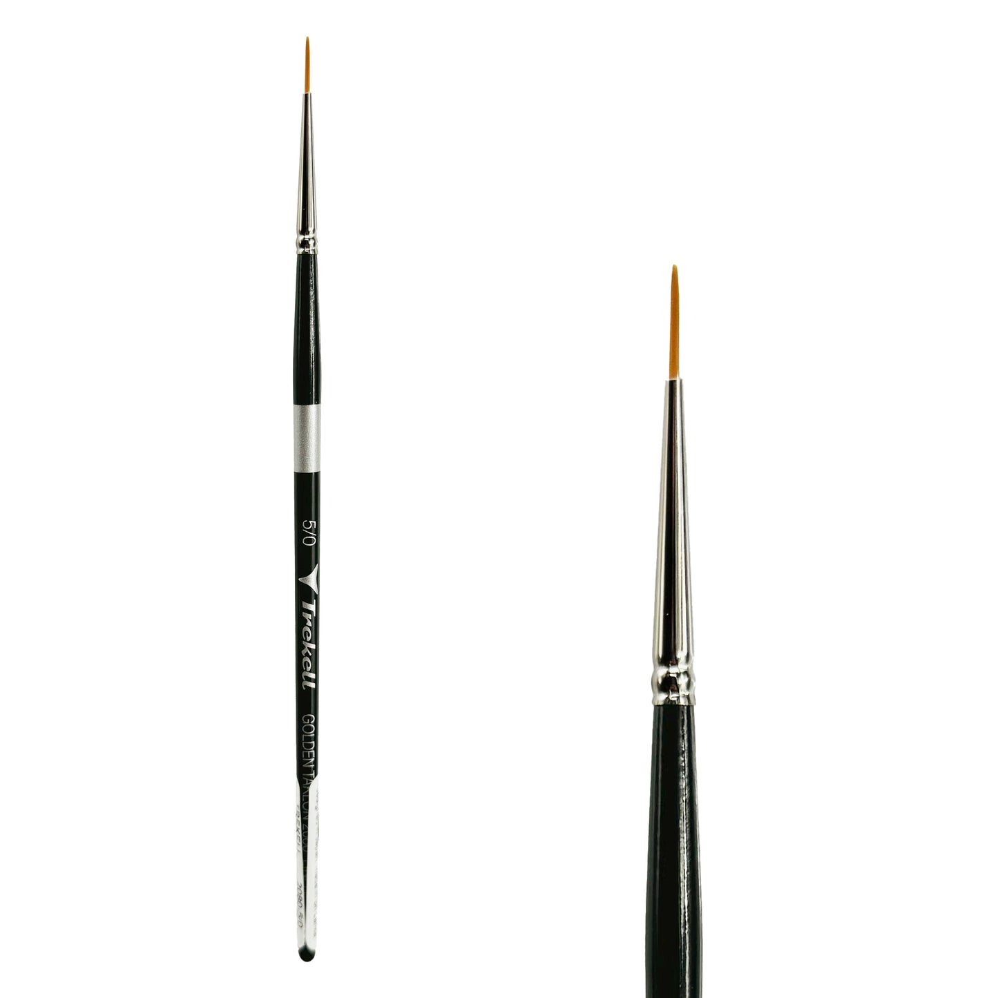 Trekell Golden Taklon Short Handle Artist Brush - Size #5/0 Liner