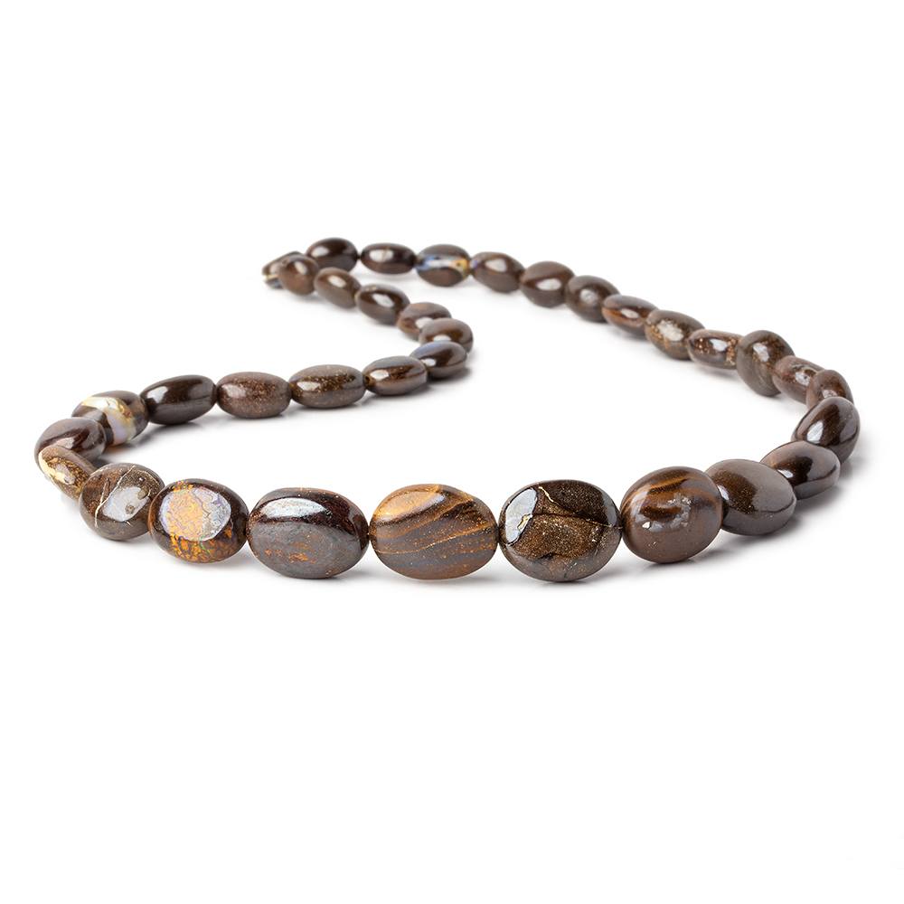 Australian Boulder Opal plain nuggets 18 inch 35 beads 9x7x5-17x14x7mm A