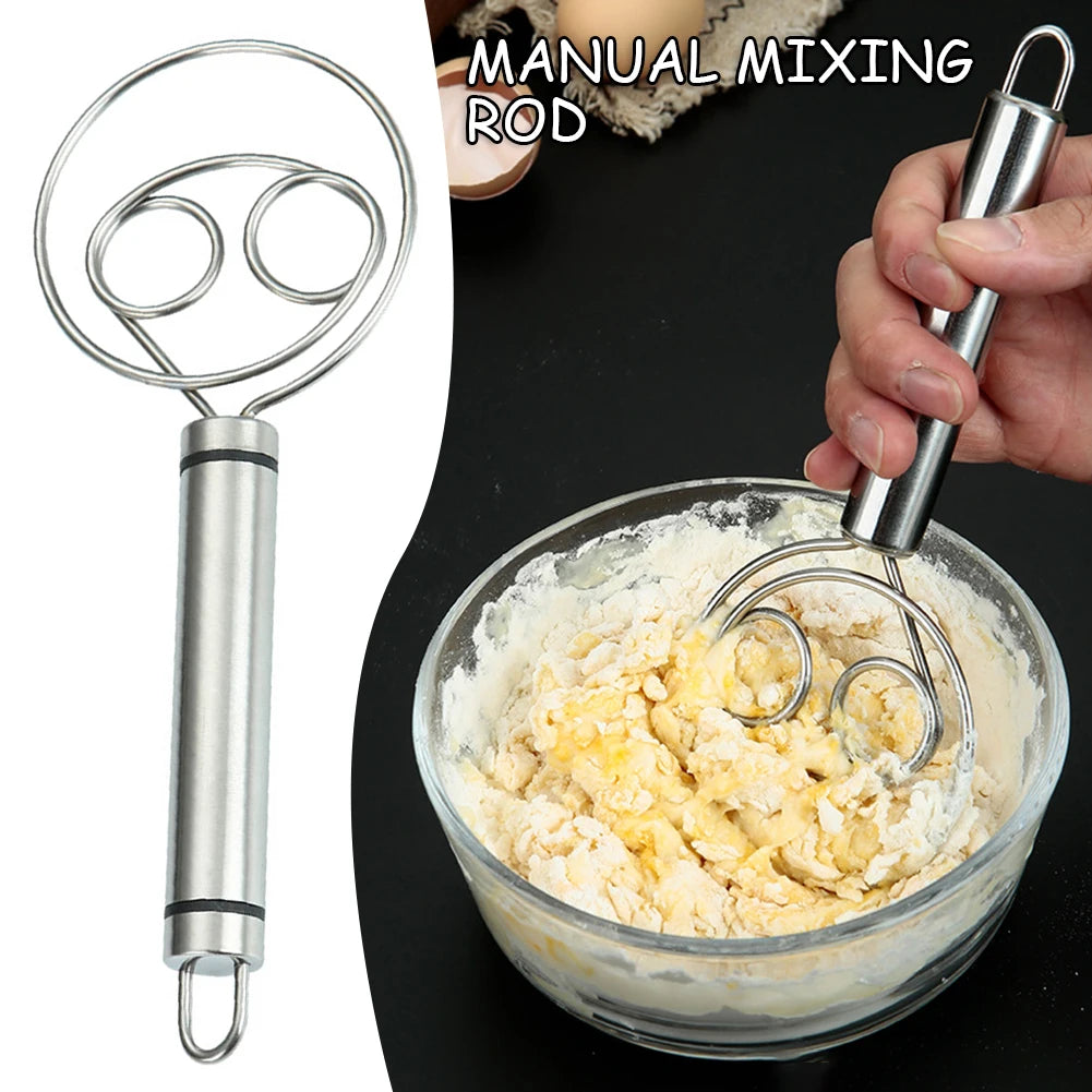 Dough Whisk Bread Mixer Stainless Steel Cake Pastry Flours Dough Blenders with Hanging Hole Kitchen Baking Blender Tools