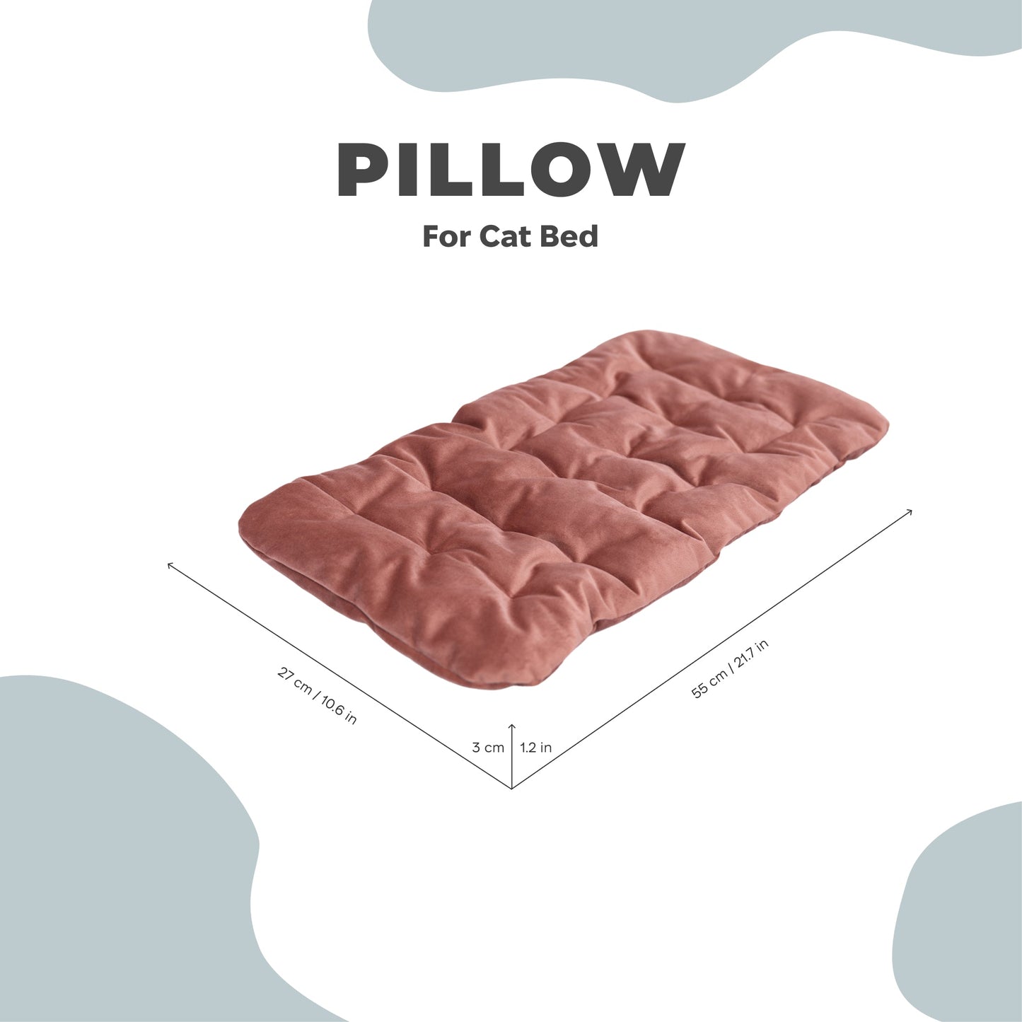 Sleeping Cat Pillow - Pink