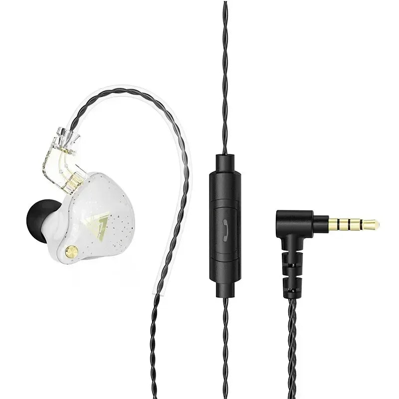 QKZ AK6 in Ear Earphone 6 Dynamic Driver Unit Headphone with Mic Stereo Sports HIFI Subwoofer Headset Monitor Earbuds