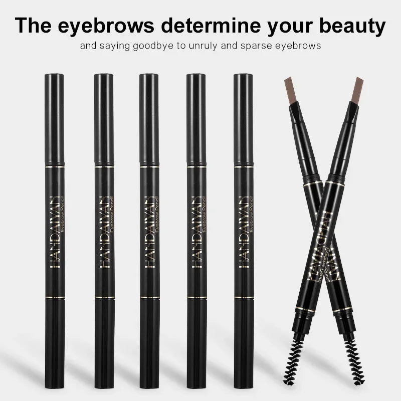 Double-Ended 5 Colors Eyebrow Pencil Natural Non-Fading Waterproof Long-Lasting Filling and Outlining Eyebrow