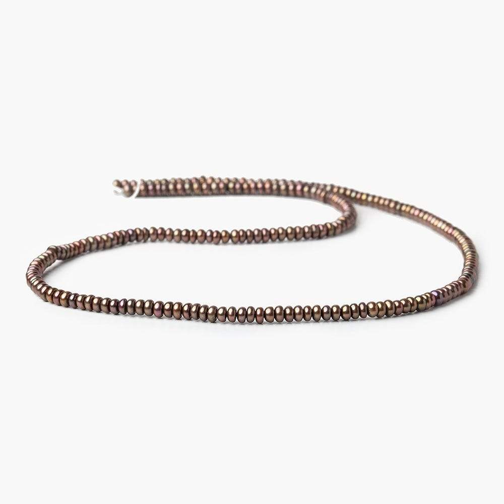 Eggplant Center Drill Button Freshwater Pearl