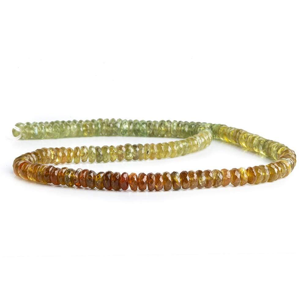 5mm Green Apatite Faceted Rondelle Beads 15 inch 137 pieces