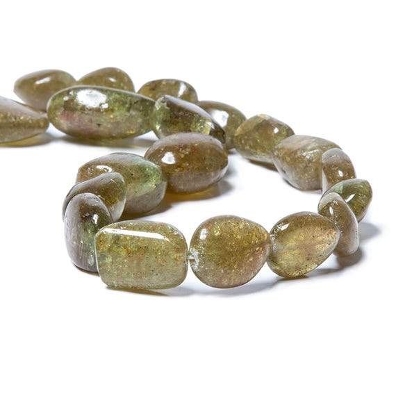 17x13-28x19mm Green Apatite Plain Nugget Beads 15 inch 19 pieces