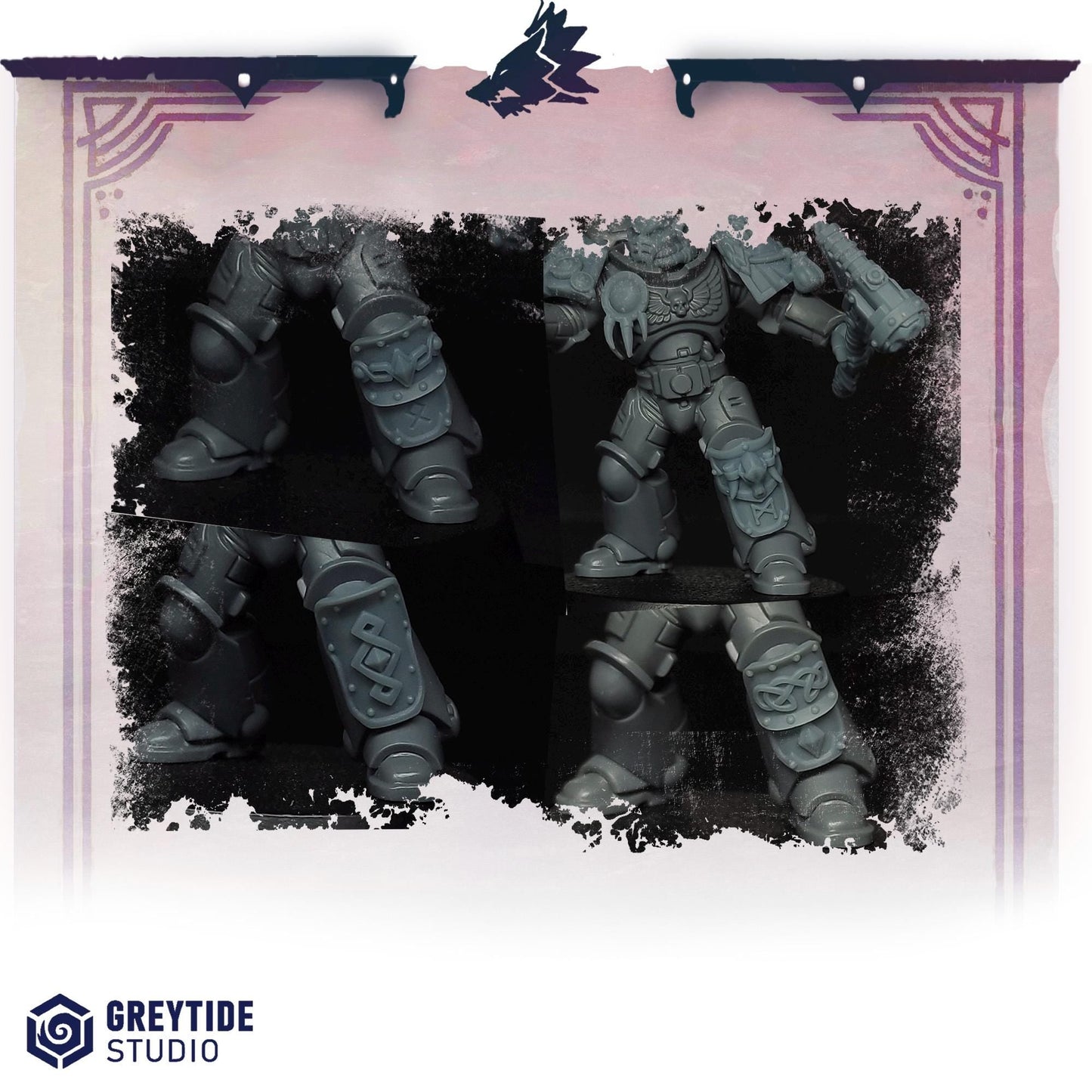 3d Printed Primal Hounds Bracers and Greaves by Greytide Studio