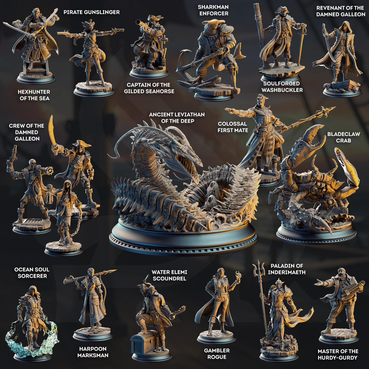 3D Printed Ocean Soul Sorcerer by DM Stash