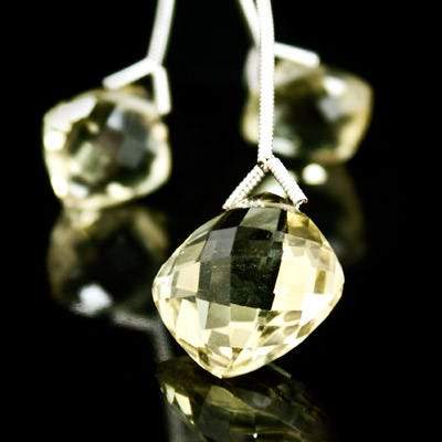 Lemon Quartz Beads Corner Drilled Pillow Set