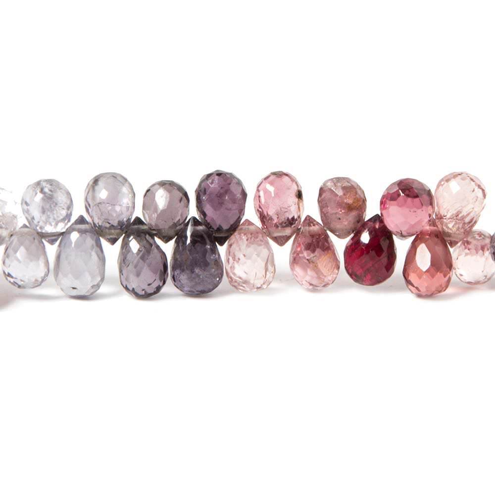 4x6mm Multi Color Spinel Faceted Tear Drop Briolette