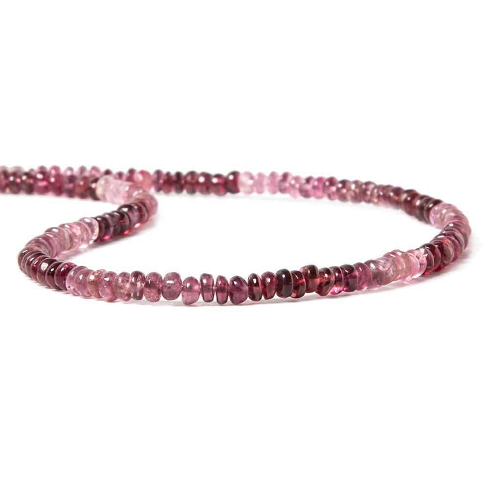 3.5mm Shaded Pink Spinel Plain Rondelle Beads 16 inch 196 pieces