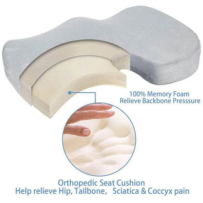 Bamboo Fiber Memory Foam Waist Support Cushion Set
