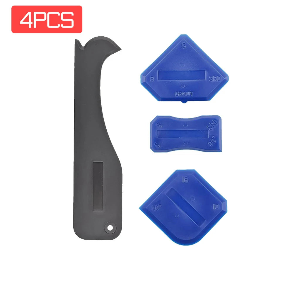 5 in 1 Silicone Scraper Sealant Smooth Remover Tool Set Caulking Finisher Smooth Grout Kit Floor Mould Removal Hand Tools Set
