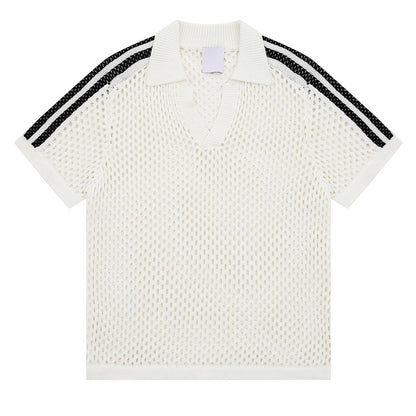 Short Sleeve T-Shirt Men's Summer Loose Casual Couple Polo Collar Half Sleeve Shirt