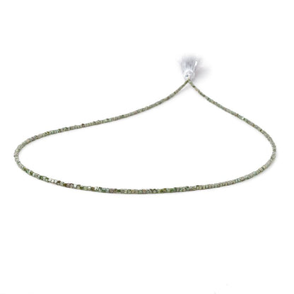 1-1.7mm Olive Green Diamond Unfaceted Cube Beads 15 inch 290 pieces