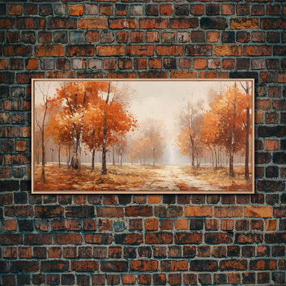Seasonal Decor, Fall Centerpiece Landscape Painting Canvas Print, Autumn Decor, Fall Centerpiece, Fall Home Decor, Fall Farmhouse Wall Decor