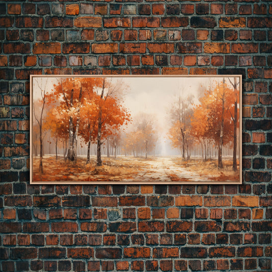 Seasonal Decor, Fall Centerpiece Landscape Painting Canvas Print, Autumn Decor, Fall Centerpiece, Fall Home Decor, Fall Farmhouse Wall Decor