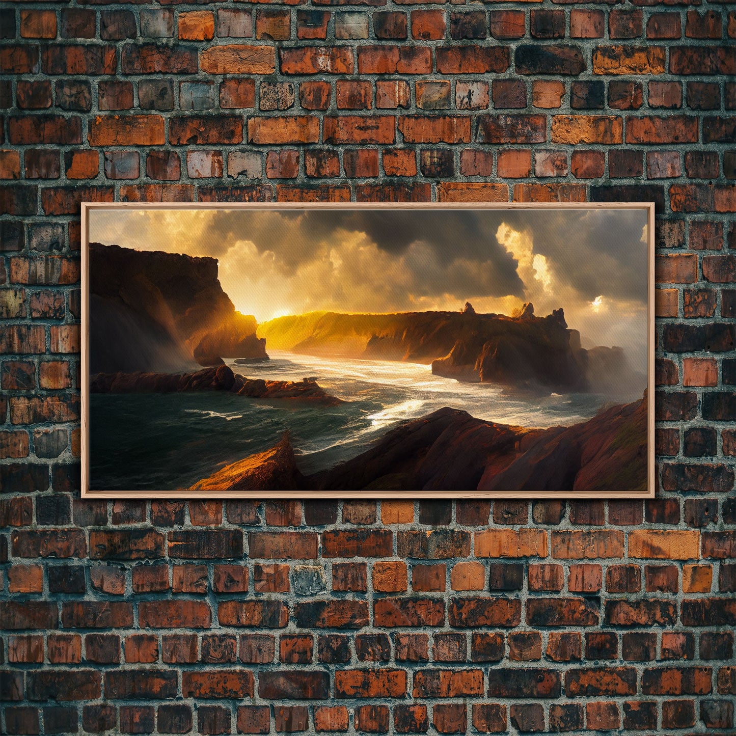 Cliffs and the sea, canvas print, ocean wall art