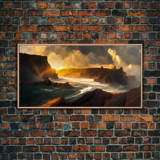 Cliffs and the sea, canvas print, ocean wall art