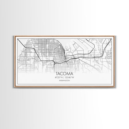 Stadtplan von Tacoma, Washington-Kunst, Kartendruck, Moderne Wandkunst, Wandbild, Leinwandbild, Geschenkidee für Zuhause, Wanddekoration im Landhausstil, Stadtwandkunst
