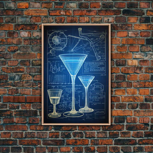 Cocktail Wall Art, Bar Cart Art, Watercolor Cocktail, Canvas Print, Wall Art, Vertical Art, College Dorm Decor, Best Friend Gifts, RV Decor