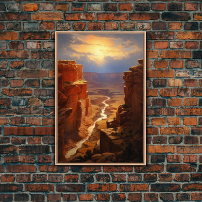 Canyon Wall Art, River Wall Print, Landscape Print, Canvas Print, Wall Art, Vertical Art, Family Room Wall Art, Home Decor Prints, RV Decor