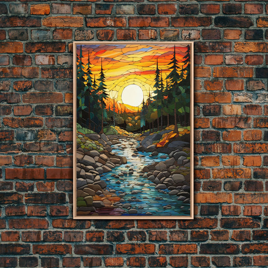 Abstract Forest Art, Nature Wall Art, Canvas Print, Wall Hanging, Portrait Art, Colorful Art, Nature Lover Gift, Bedroom Prints, Room Decor