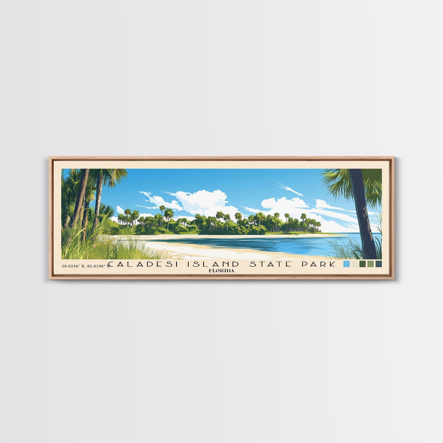 Caladesi Island State Park, Florida Panoramic Print, Vacation Gift, Florida Wall Art, Vacation Wall Art, Vacatation Memories, Beach Decor, Beach Or Lakehouse Art