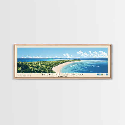 Heron Island, Australia Panoramic Print, Vacation Gift, Australia Wall Art, Beach Painting, Beach Decor, Beach Or Lakehouse Art