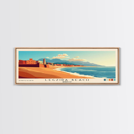 Legzira Beach, Morocco Panoramic Beach Print, Vacation Gift, Morocco Wall Art, Beach Painting, Beach Decor, Beach Painting