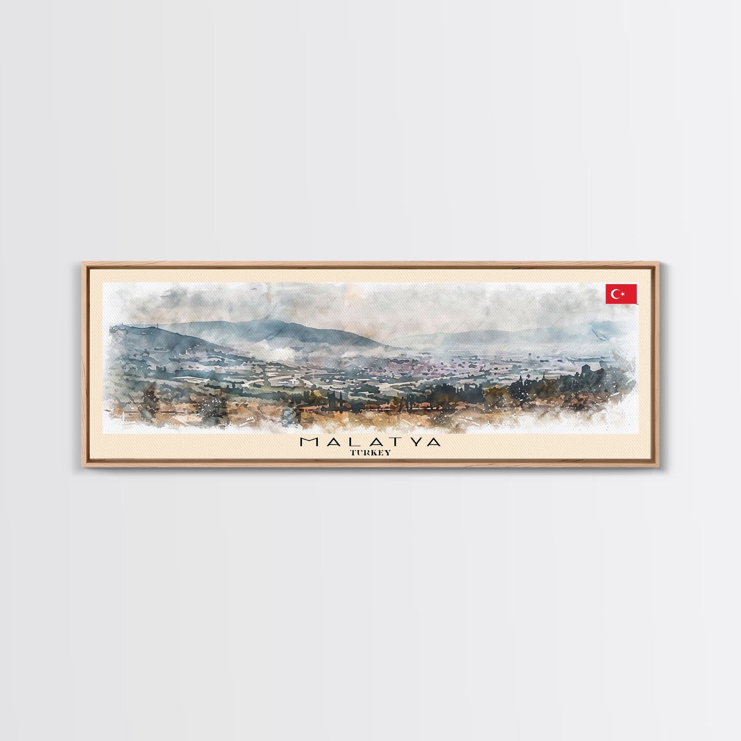 Malatya, Türkei – Kunstdruck, Panorama-Stadtbild, Reisekunst, Wanddekoration, Urlaubsgeschenk, gerahmter Leinwanddruck oder Metallbild