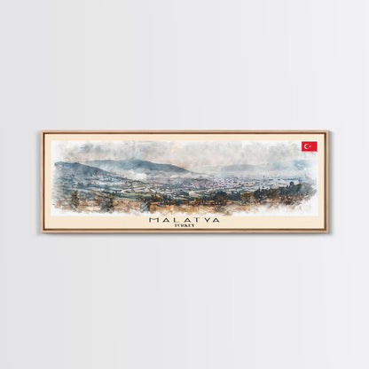 Malatya, Türkei – Kunstdruck, Panorama-Stadtbild, Reisekunst, Wanddekoration, Urlaubsgeschenk, gerahmter Leinwanddruck oder Metallbild