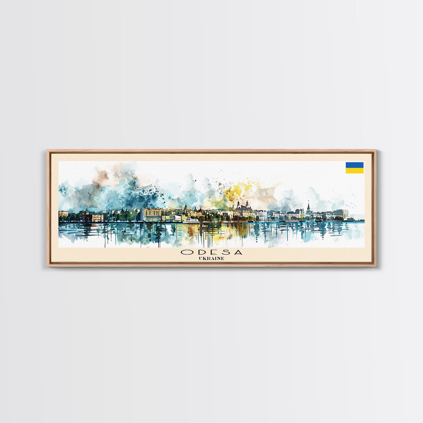 Odesa Ukraine Travel Print Wall Art, Panoramic City Art, Travel Art, Wall Decor, Vacation Gift, Framed Canvas Print Or Metal Art