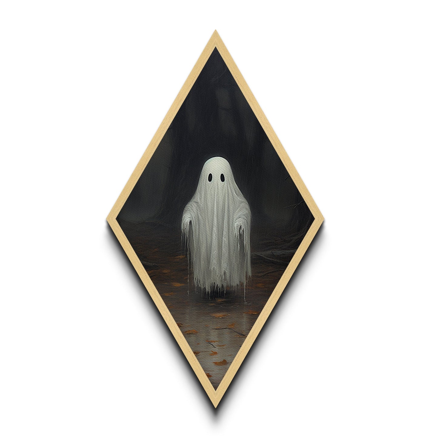 Cute Lil Boo, Ghost Print, Halloween Canvas Art, Canvas Textured Print, Funny Halloween Decor, Ghost Art, Victorian Goth Art