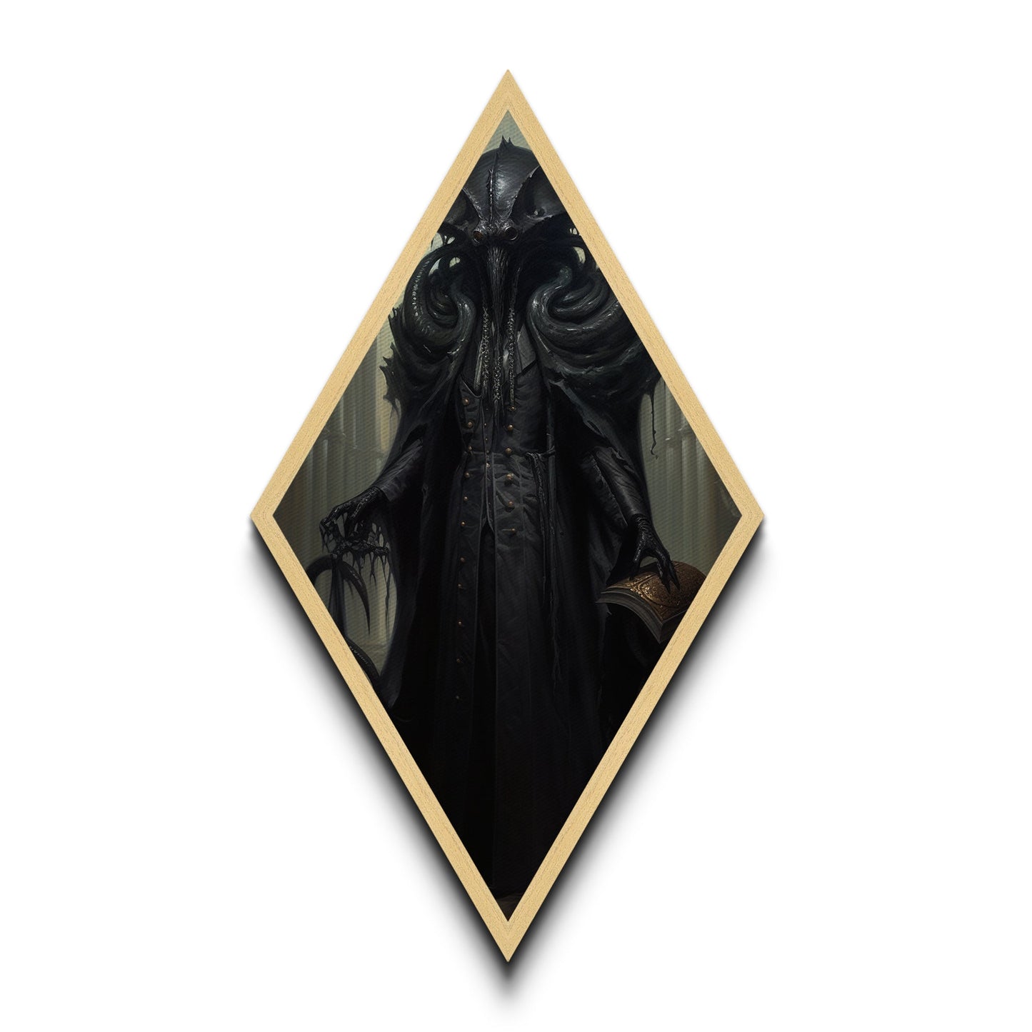 Victorian Portrait of Cthulhu, Gothic Art, Canvas Textured Print, Halloween Decor, The Gentleman Cthulhu