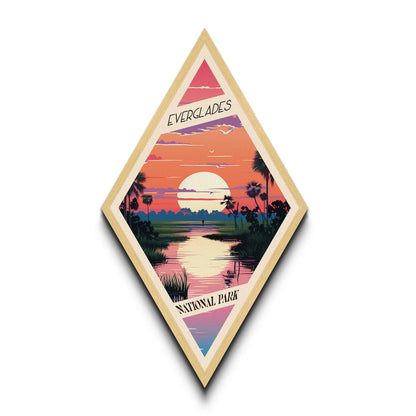 Everglades National Park Travel Poster Canvas Texture Print, Travel Decor Artwork, Midcentury Modern Retro Decor Florida Travel Art