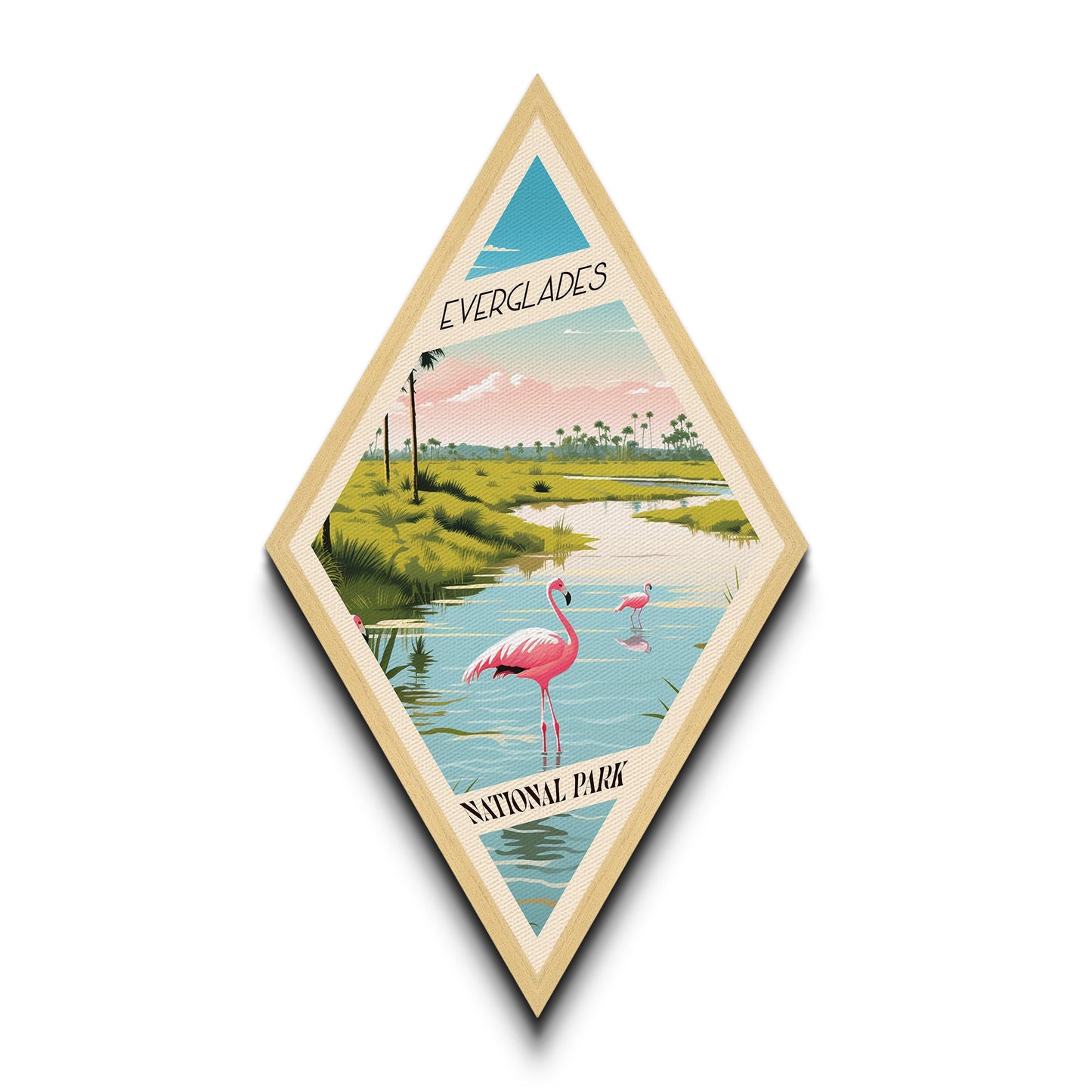 Everglades National Park Adventure Poster Canvas Texture Print, Travel Decor Art, Midcentury Modern Retro Decor Florida Travel Art