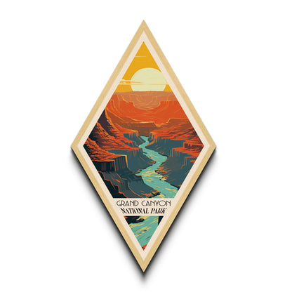 Retro-Reiseposter Grand Canyon Nationalpark, Leinwanddruck mit Struktur, Reisedeko-Kunst, Midcentury-Modern-Deko, Arizona-Reisekunst