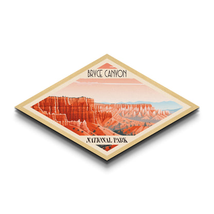 Retro-Kunstdruck „Bryce Canyon Nationalpark“ auf Leinwand, Reisedeko, Midcentury-Modern-Deko, Utah-Reisekunst