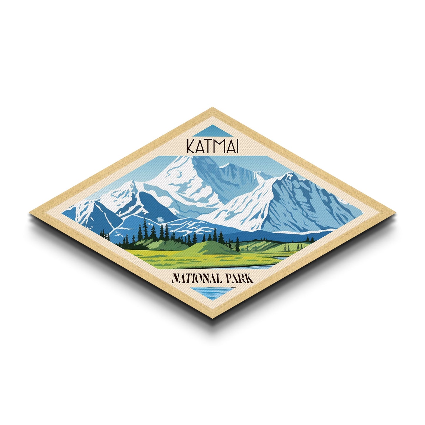 Katmai Nationalpark Abenteuerposter, Kunstdruck auf Leinwand, Reisedeko, Midcentury Modern Retro-Deko, Alaska-Reisekunst