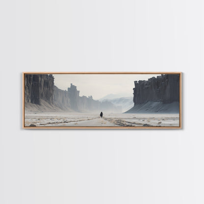 The Wanderer - Framed Canvas Print - Scifi Wall Art - Game Room Decor - Gamer Gift - Mancave Wall Art