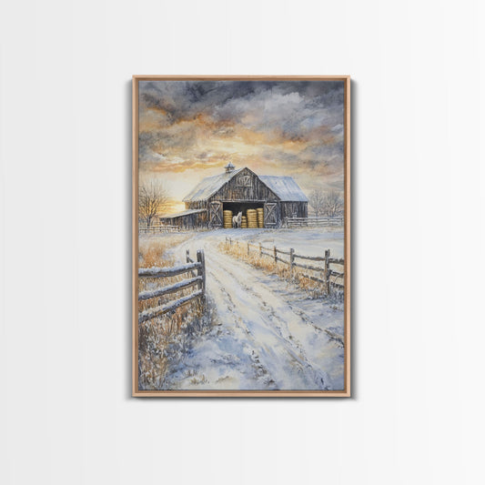 Fall Decor, Barn Amongst The Falling Leaves, Farmhouse Decor, Fall Art, Autumn Decor, Thanksgiving Seasonal Wall Art