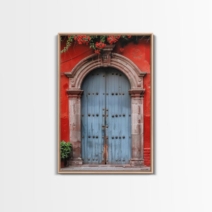 Change1 Indian Wall Art, Colorful Indian Doors, Framed Canvas Print, Painting Print, Traditional Hindu Architecture, Ready To Hang
