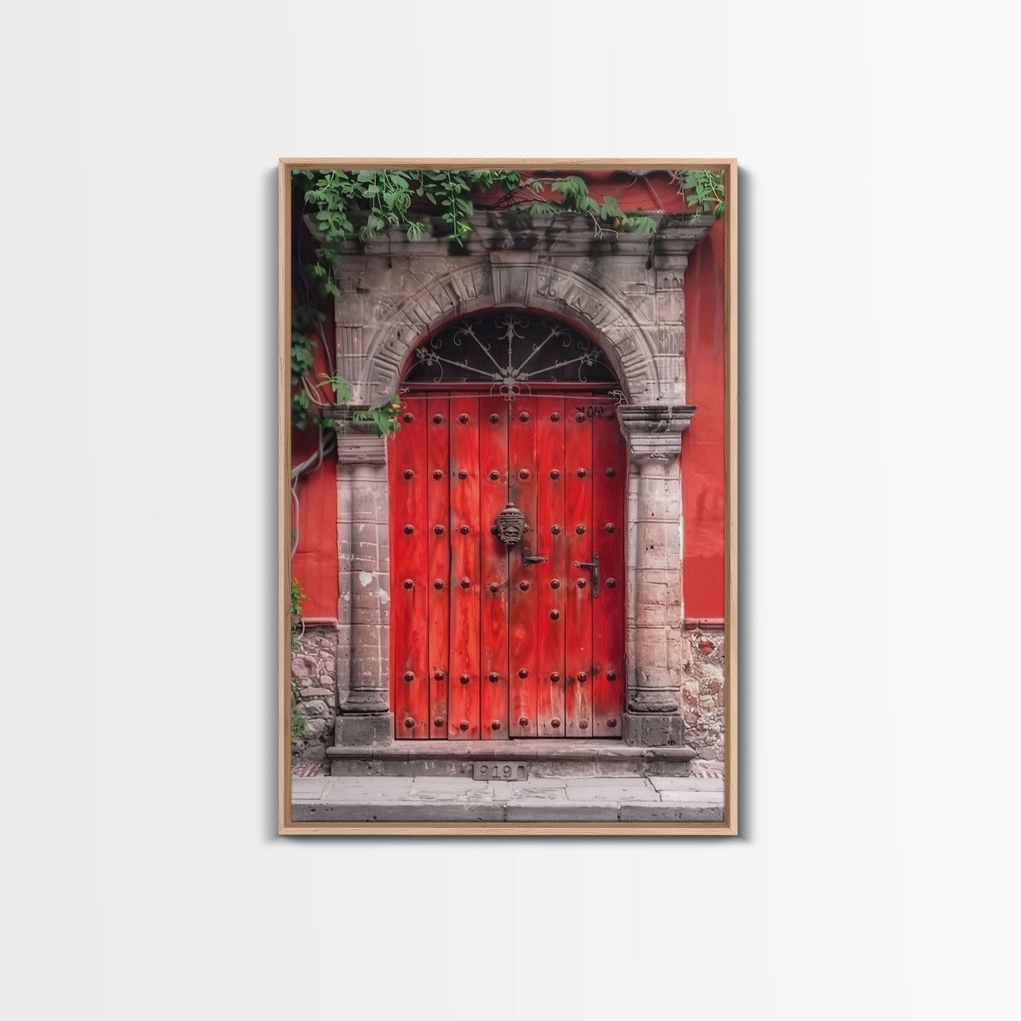 Change1 Mexican Wall Art, Framed Canvas Print, Old Town Mexico Architecture Wall Art, Framed Art