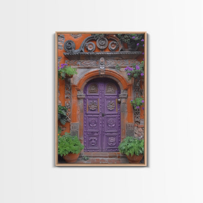 Change34 Architecture Print, 19th Century Architecture Photography, Mexico City Wall Art, Wood Framed Canvas Print